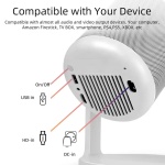 POWERTECH smart βιντεοπροβολέας PT-1305, 1080p, WiFi, Android, 170 ANSI lumens, λευκός - Image 4