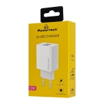 POWERTECH φορτιστής τοίχου PT-1321, 2x USB, 12W, λευκός - Image 2