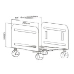 POWERTECH βάση PC PT-1329 με ροδάκια, universal, μεταλλική, έως 10kg - Image 4