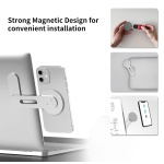 POWERTECH βάση για smartphone PT-1352, μαγνητική, ασημί - Image 3