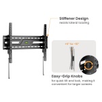 POWERTECH επιτοίχια βάση τηλεόρασης PT-1370, 37-86", έως 75kg, ρυθμιζόμενη κλίση - Image 4