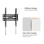 POWERTECH επιτοίχια βάση τηλεόρασης PT-1373, 32-75", έως 75kg, fixed - Image 4