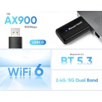 POWERTECH ασύρματος USB αντάπτορας δικτύου & Bluetooth 5.3 PT-1387, 900Mbps WiFi 6 - Image 2