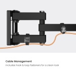 POWERTECH επιτοίχια βάση τηλεόρασης PT-1389, 37-80", έως 40kg, full motion - Image 4