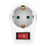 POWERTECH αντάπτορας ρεύματος PT-811, 1x schuko, 16A, λευκός