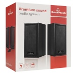 POWERTECH ηχεία Premium sound PT-845 από ξύλο, 2x 3W, 3.5mm, μαύρα - Image 3