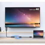 POWERTECH αντάπτορας USB-C σε DisplayPort PTH-097, 4K/60Hz, γκρι - Image 2