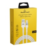 POWERTECH καλώδιο USB σε Lightning PTR-0126, 12W, copper, 1m, λευκό - Image 2