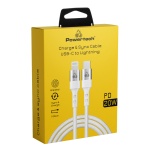 POWERTECH καλώδιο USB-C σε Lightning PTR-0127, PD 20W, copper, 1m, λευκό - Image 2