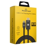 POWERTECH καλώδιο USB-C σε DisplayPort PTR-0138, 8K/120Hz, 1m, μαύρο - Image 2