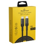 POWERTECH καλώδιο USB-C PTR-0140, PD 240W 5A, copper, 1m, μαύρο - Image 2