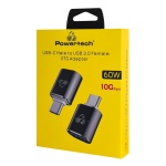POWERTECH αντάπτορας USB-C σε USB 3.0 PTR-0148, 10 Gbps, 60W, γκρι - Image 2