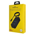 POWERTECH USB 3.2 hub PTR-0156 4x θυρών, 5Gbps, USB-C σύνδεση, 1m, μαύρο - Image 2