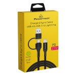 POWERTECH καλώδιο USB & USB-C σε Lightning PTR-0159, PD 27W, copper, 1.5m, μαύρο - Image 2