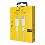 POWERTECH καλώδιο USB-C PTR-0181, 65W, 480Mbps, 1m, λευκό - Image 2