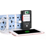 POWERTECH φορτιστής μπαταρίας κινητών QC64 με οθόνη, USB, μαύρος - Image 2