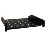 PULSAR σταθερό ράφι 19" RAPD600, για rack βάθους 600mm, 2U, μαύρο