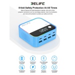RELIFE σταθμός φόρτισης Q2, 4x USB-C & 4x USB, 120W, GaN, μπλε - Image 4