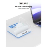 RELIFE σταθμός φόρτισης RL-309H, USB/3x USB-C/3x DC/wireless, 72W, λευκός - Image 3