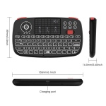 RIITEK ασύρματο mini πληκτρολόγιο i4, backlit, Bluetooth & 2.4GHz, μαύρο - Image 4