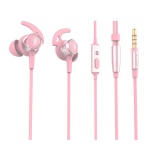 SADES gaming earphones Wings 20 με μικρόφωνο, 3.5mm, Φ12mm, 1.2m, ροζ - Image 3