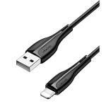 USAMS καλώδιο Lightning σε USB US-SJ371, 2A, 1m, μαύρο