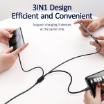 USAMS καλώδιο USB σε USB-C/Lightning/Micro USB US-SJ374, 10W, 1m, μαύρο - Image 2