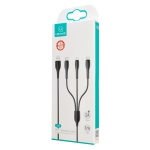 USAMS καλώδιο USB σε USB-C/Lightning/Micro USB US-SJ374, 10W, 1m, μαύρο - Image 4