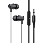 USAMS earphones με μικρόφωνο EP-42, 3.5mm σύνδεση, Φ10mm, 1.2m, μαύρα