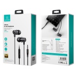 USAMS earphones με μικρόφωνο EP-42, 3.5mm σύνδεση, Φ10mm, 1.2m, μαύρα - Image 3