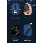 USAMS καλώδιο Lightning σε USB US-SJ476, περιστρεφόμενο, 2.1A, 1m, μαύρο - Image 4