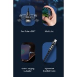 USAMS καλώδιο Micro USB σε USB SJ478, περιστρεφόμενο, 2A, 1m, πράσινο - Image 4