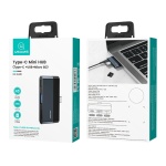 USAMS USB hub US-SJ491 με card reader, 2x θυρών, 5Gbps, 60W, USB-C, γκρι - Image 3