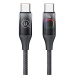 USAMS καλώδιο USB-C σε USB-C US-SJ640, 100W PD, 1.2m, μαύρο