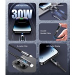 USAMS καλώδιο Lightning σε USB-C US-SJ672, 30W, 480Mbps, 1.2m, μαύρο - Image 2