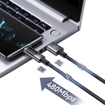 USAMS καλώδιο USB-C σε USB US-SJ673, 66W, 480Mbps, 1.2m, μαύρο - Image 3