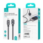 USAMS καλώδιο Lightning σε USB-C US-SJ685, 30W, 480Mbps, 1.2m, μαύρο - Image 5