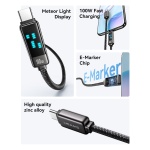 USAMS καλώδιο USB-C SJ744, 100W, 480Mbps, 1.2m, λευκό - Image 2