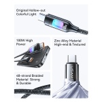 USAMS καλώδιο USB-C SJ750, 100W, 480Mbps, 1.2m, μαύρο - Image 2