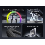 USAMS καλώδιο USB-C SJ751, 240W, 480Mbps, 1.2m, μπεζ - Image 2