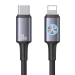 USAMS καλώδιο Lightning σε USB-C SJ753, 30W, 480Mbps, 1.2m, μαύρο