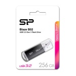 SILICON POWER USB Flash Drive Blaze B02, 256GB, USB 3.2, μαύρο - Image 3