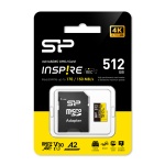 SILICON POWER κάρτα μνήμης microSDXC Inspire, 512GB, UHS-I U3 A1 V30 - Image 2