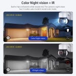 SECTEC smart ηλιακή κάμερα ST-S518M-3M με προβολείς, 3MP, Wi-Fi, PTZ - Image 5