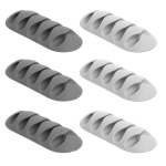 POWERTECH Οργανωτής καλωδίων σιλικόνης TIES-011, 5 καλωδίων, 6τμχ