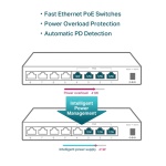TP-LINK desktop switch TL-SF1008LP, 8-Port 10/100Mbps, 4x PoE, Ver. 2.0 - Image 5