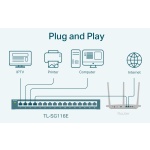 TP-LINK Easy Smart Switch TL-SG116E, 16-Port Gigabit, Ver. 1.2 - Image 3