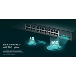 TP-LINK L2+ Managed Switch TL-SG3428XMP, 24x PoE+, 4x SFP+, Ver. 2.0 - Image 3