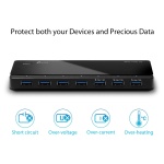 TP-LINK USB hub UH700, 7x θυρών, 5Gbps, 5V/1.5A, USB σύνδεση, μαύρο - Image 3