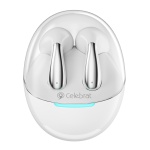 CELEBRAT earphones με θήκη φόρτισης W51, True Wireless, Φ13mm, λευκά - Image 3